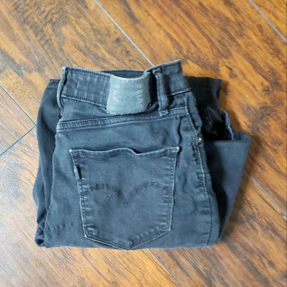 LEVIS 721 BLACK SKINNY SIZE 30